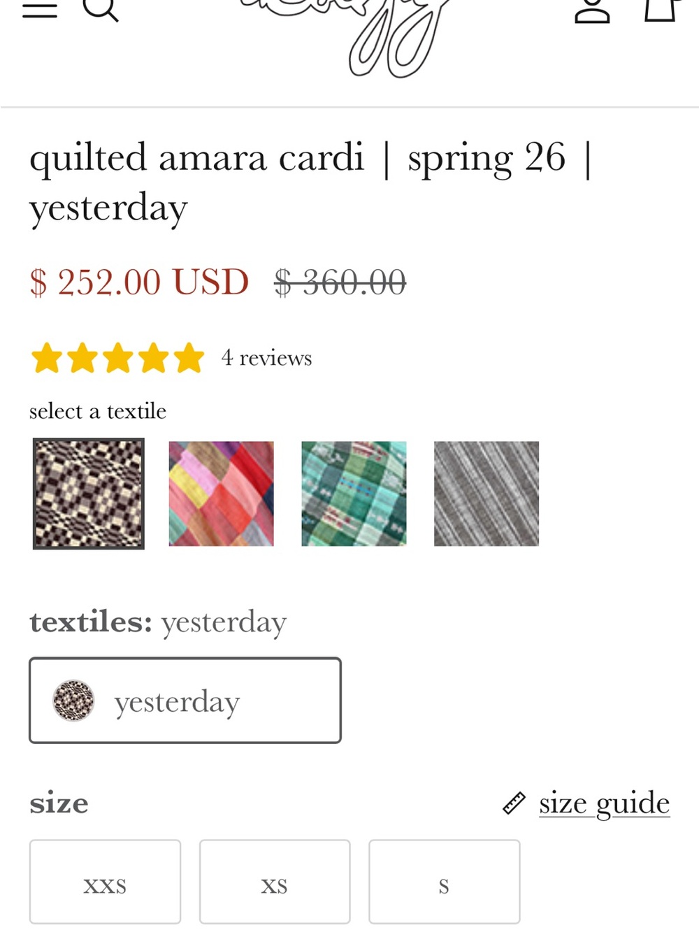 Ace & Jig reversible quilted amara cardi | spring 26 | yesterday MEDIUM NWT - Picture 6 of 6